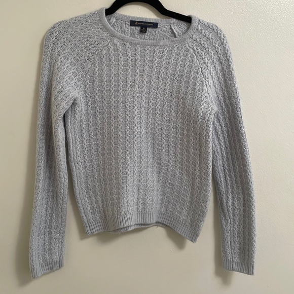 Brooks Brothers Sweaters - Brooks brothers women’s babay blue cable knit merino wool alpaca sweater medium